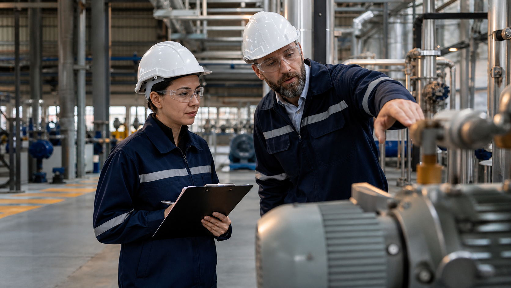 CertiOne auditors evaluating operations at an industrial site